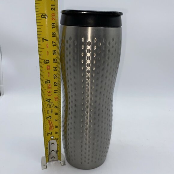 Starbucks Dimpled Stainless Steel 16 Oz Insulated Coffee Tea Travel Mug 2008 - Picture 7 of 14